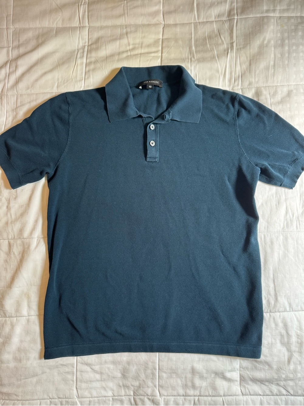 The Rumere Cotton Silk Blend Polo Shirt - Navy